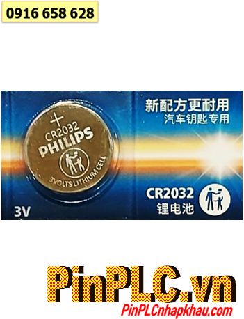 Philips CR2032, Pin 3v lithium Philips CR2032P5BC/93 với 210mAh chính hãng